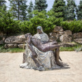 Classical life size religious metal bronze The Mourning of Christ jesus statue sculpture for church home decoration